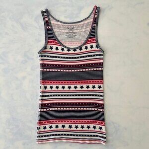 Faded Glory Stars & Stripes American Flag Tank Top